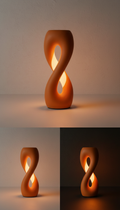 Orange Glass Statement Floor Lamp